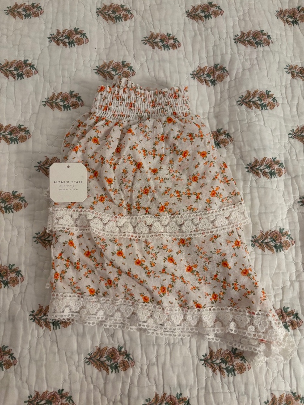 Altar’d State Tiered Floral Skirt/Short (NWT)